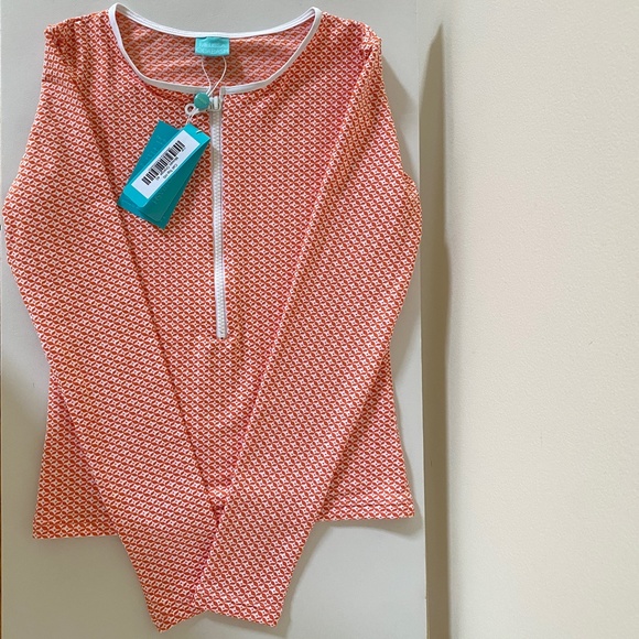 Mellissa Odabash Cali Zip Mosaic Rasher Beach Swim Top & Bikini Bottoms - Picture 5 of 12